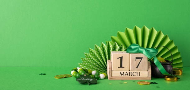 istock March 17th celebration setup with a green theme, holiday decorations, and festive accents 2193856485