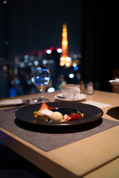 istock Romantic Fine Dining with Tokyo Night View 2193858168