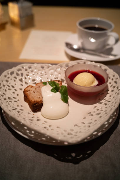 istock Elegant Dessert Plate with Cake and Ice Cream 2193858303