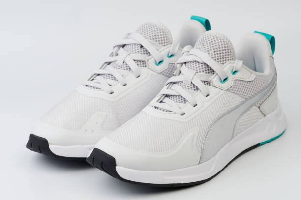 istock Stylish white sport shoes 2193860015