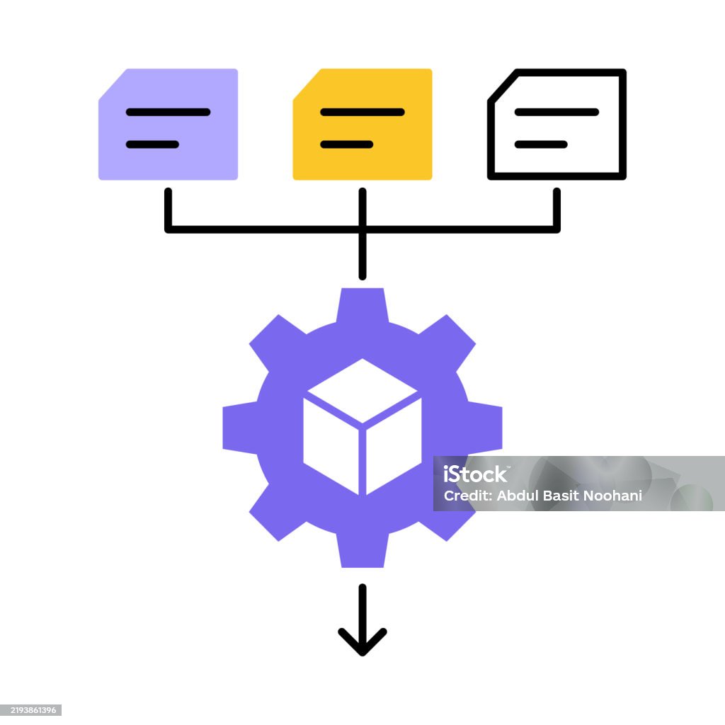 Model Training Gear And Dataset Representing Machine Learning Model ...