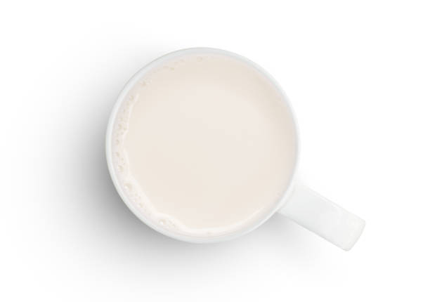 istock White cup of fresh milk isolated on white 2193865499