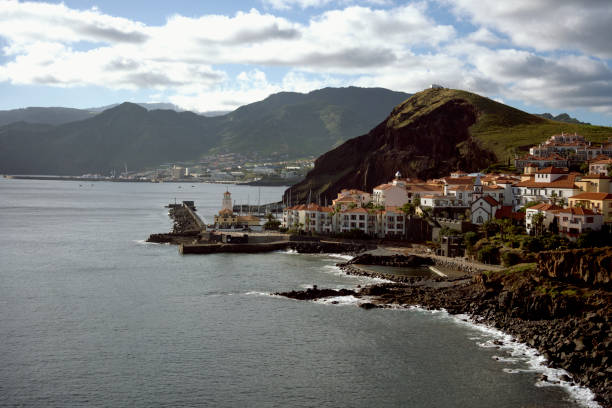 istock Madeira Coastal Village With Marina And Lighthouse 2193867543