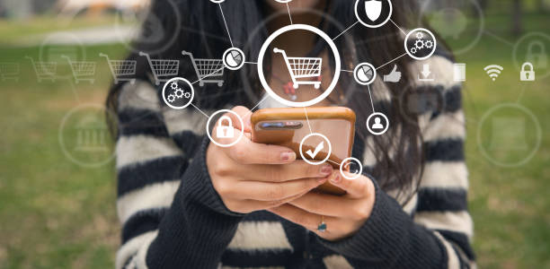 istock Woman using smartphone. Online Shopping 2193870781