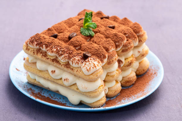 istock Classic Tiramisu Dessert on Rustic Plate 2193873804