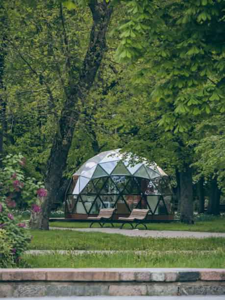 istock Glass hemisphere in the city park 2193874427