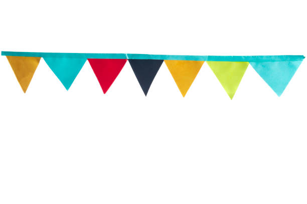 istock Colorful party bunting flags on white background with clipping path 2193880142