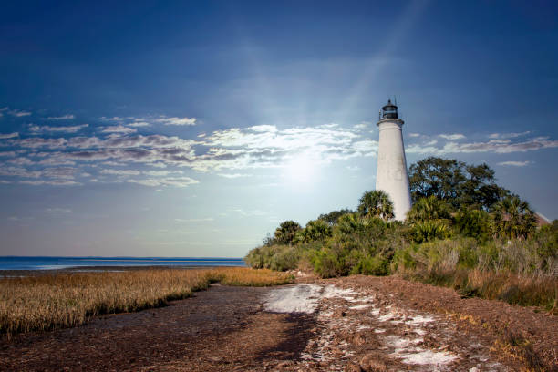 istock Saint Marks Lighthouse in Saint Marks River Preserve State Park, Tallahassee, Florida 2193884024