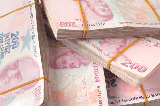 istock Turkish Lira Banknotes, Turkish paper currency 2193886828