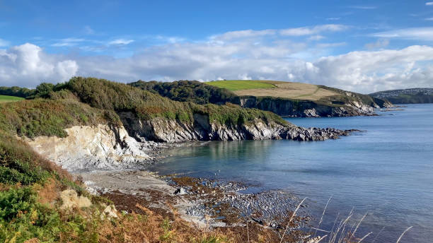 istock Scenic Cliffside View of Cornwall's Gribbin Head Coastline on a Bright Sunny Day 2193887656