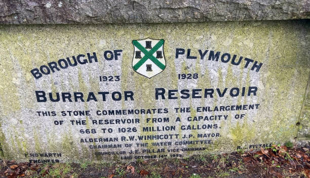 istock Historical Commemorative Stone for Burrator Reservoir's Expansion in Devon, UK 2193887741