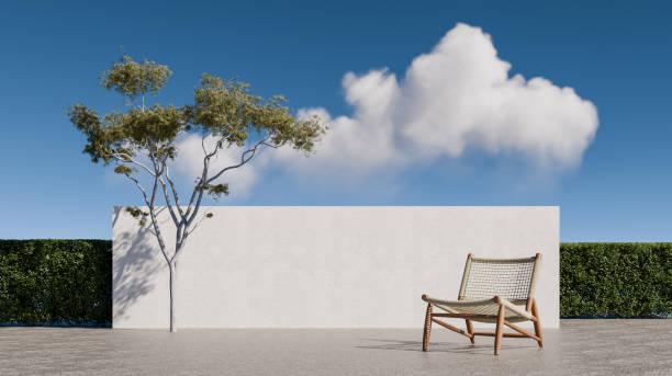 istock Outdoor Modern Minimalist Design with a Comfortable Chair 2193888773