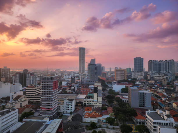 istock Aerial view skyline in Georgetown Penang, Malaysia. 2193891272