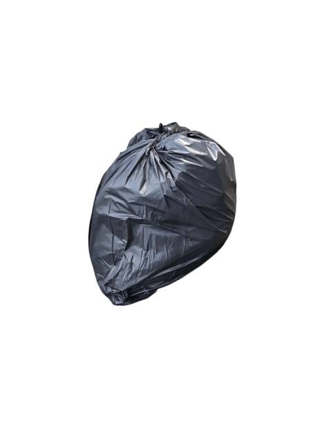 istock Black plastic garbage bag isolated on white background. Waste management. Housekeeping concept 2193893090