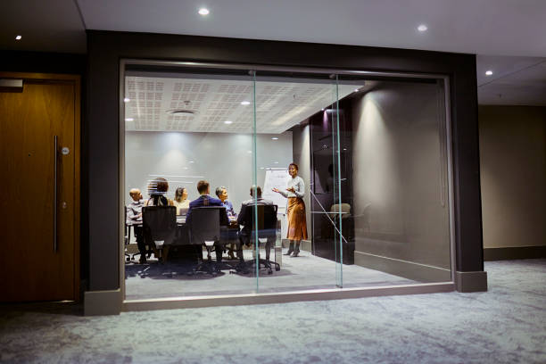 istock Dynamic Business Presentation in Glass Office 2193895523