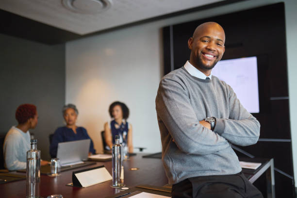 istock Confident Leader in Modern Meeting Room 2193895548