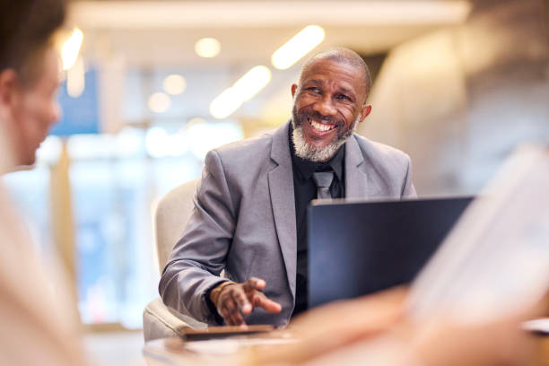 Joyful Business Meeting Discussion