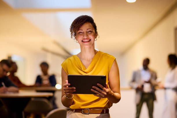 istock Enthusiastic Leader with Tablet at Business Meeting 2193896247