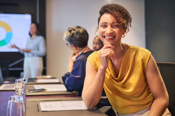 istock Radiant Smile at Business Presentation 2193896276
