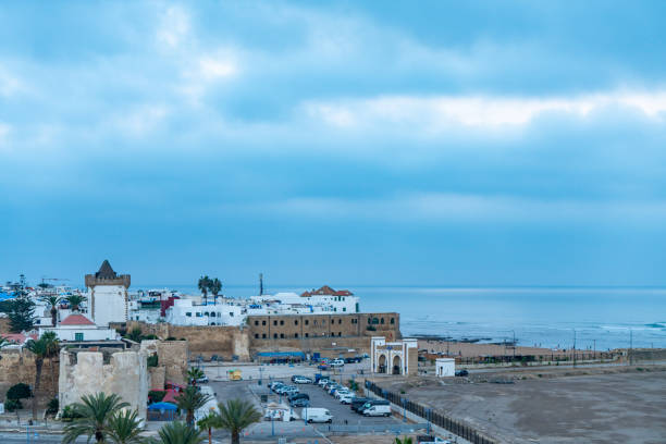 Old Rown and Port Asilah at dawn, Asilah, Morocco.