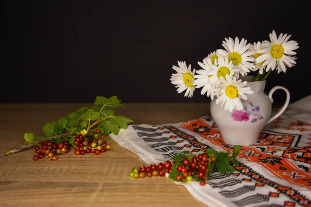 ukrainian culture still life with towel. High quality photo