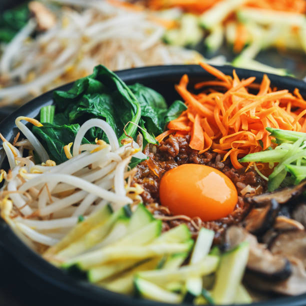 istock Bibimbap Korean Mixed Rice with Meat and Assorted Vegetables 2193907615