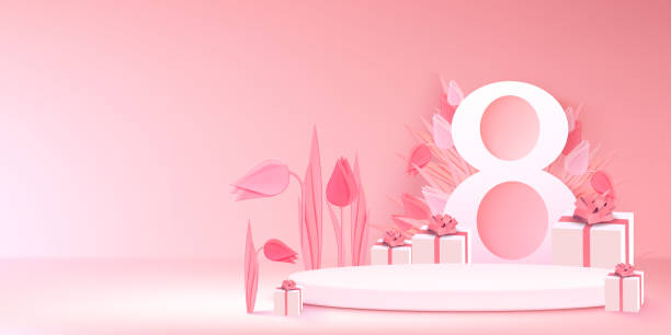 istock March 8 celebration podium in pink pastel colors 2193908147