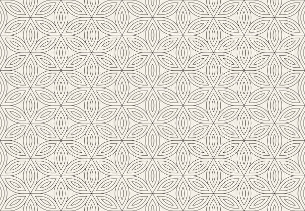 bildbanksillustrationer, clip art samt tecknat material och ikoner med seamless geometric vector pattern - blommönster