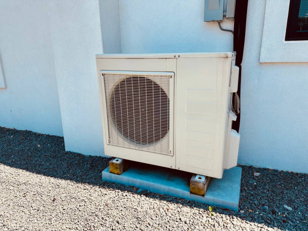 istock Close-up Of Building Exterior With Air Heat Pump 2193916632