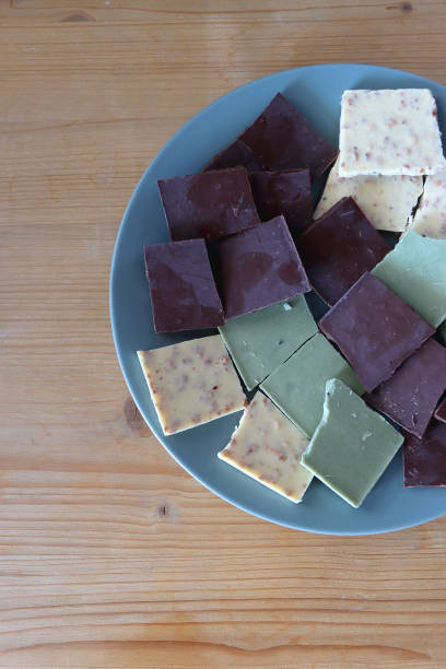 istock Plate Of Various Chocolate Pieces 2193918705