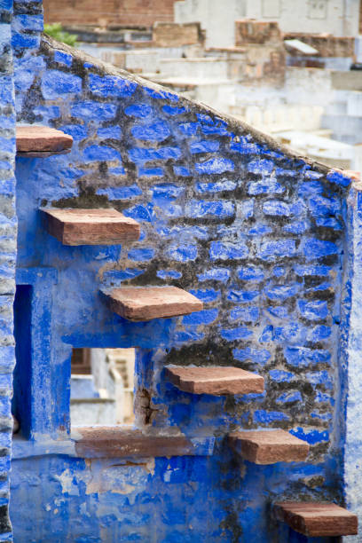 istock External Stairs with Blue Wall in Jodhpur 2193918914