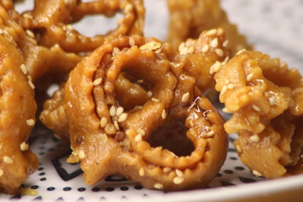 istock Chebakia Close Up, Moroccan Fried Cookies 2193927471