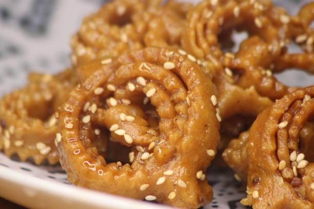 istock Chebakia Close Up, Moroccan Fried Cookies 2193927520