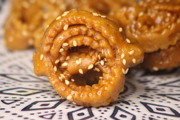 istock Chebakia Close Up, Moroccan Fried Cookies 2193927545