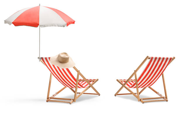 istock Studio shot of two deck chairs with umbrella 2193935300