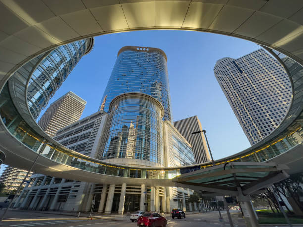 istock Skyline Framed by Circular Architecture in Downtown Houston 2193938002
