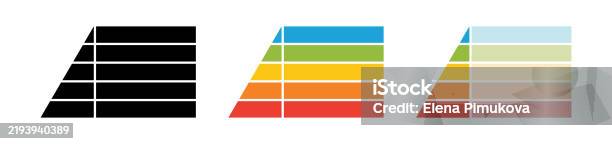Levels Of Triangular Pyramid Half Triangle Pyramid Chart Maslow Layer ...