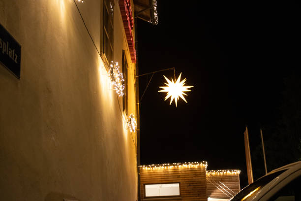 Exterior decoration distinctive of the Austrian Tyrol at Hallstatt  where the town is typically decoated at Christmas with their specific flavor.