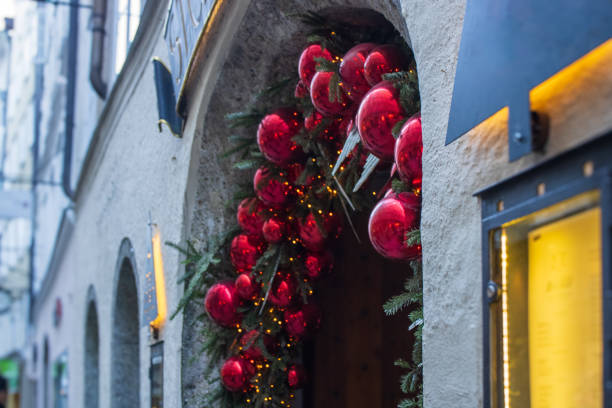 istock Exterior Christmas decorations in Salzburg 2193942475