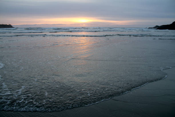 Sunset off the coast of Vancouver Island, near Tofino