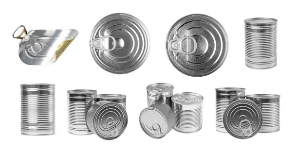 istock Can Tin Isolated, Preserve Template Mockup, Metal Milk Package, Aluminum Cylindrical Container 2193949448