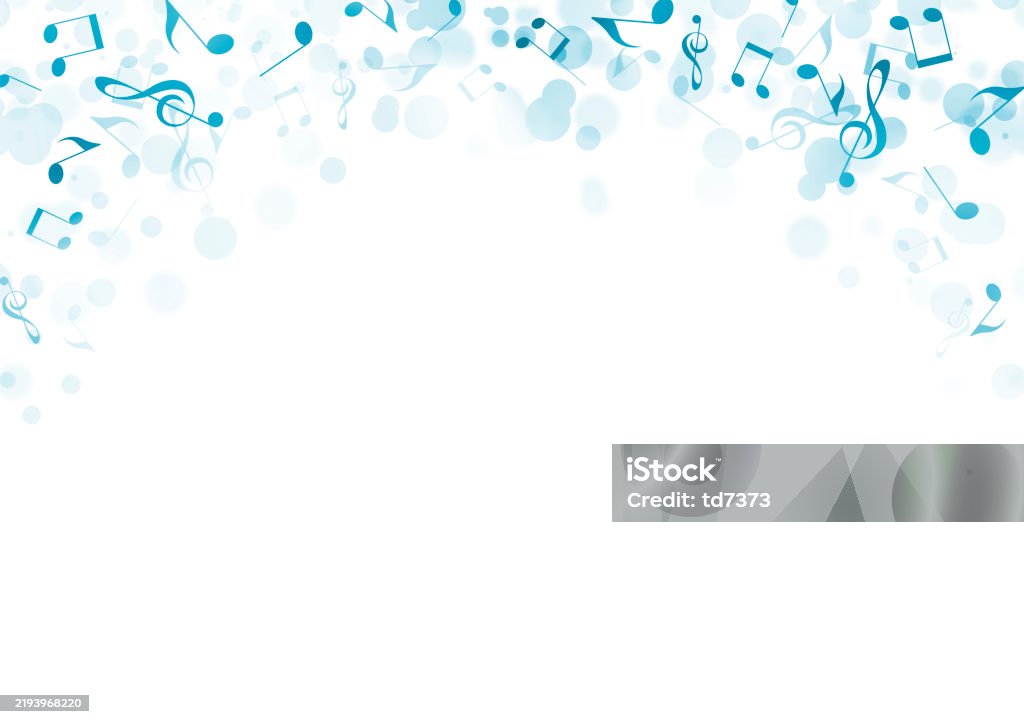 Blue Frame Notes Blue Music Notes Background Frame Illustration Stock Illustration ...