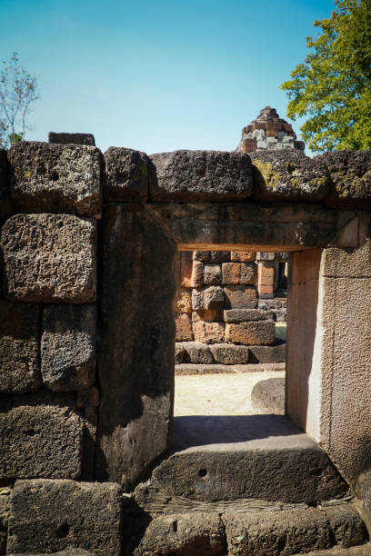 istock Old stone resting temple small temples from Cambodia through Thailand 2193970041