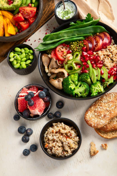 istock Gourmet and nutritious vegan meal. Healthy eating concept 2193971283