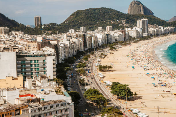 istock Copacabana Beach Panoramic View with Cityscape, Favelas, and Ocean 2193979869