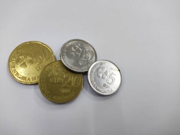 istock Malaysian currency cents on white background 2193980900