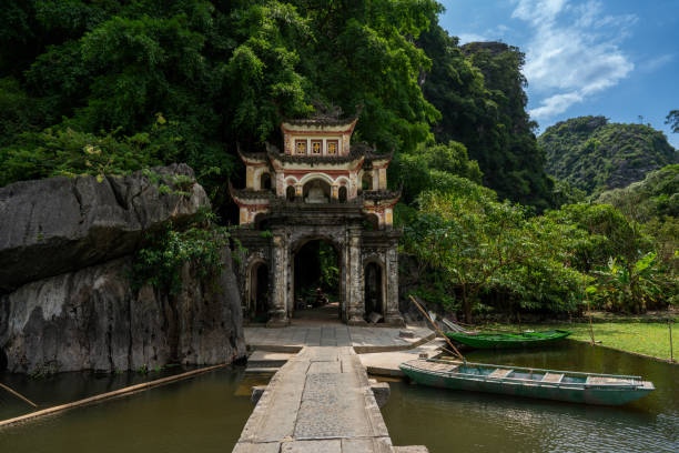 istock Rock cliffs and cave temples, Tam Coc, Vietnam 2193982009