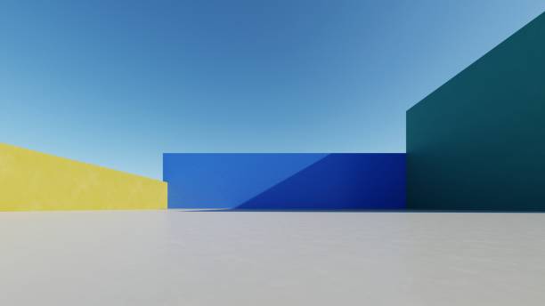 istock 3d illustration of abstract minimal architecture background, geometric architectural design, 3d rendering 2193984858
