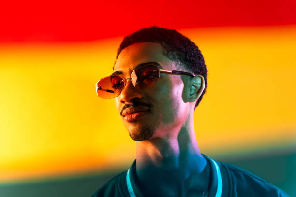 istock African man portrait in studio on colorful background 2193987408