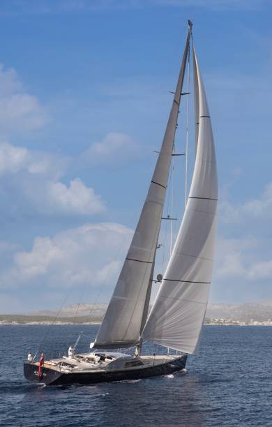 istock Sailing super yachts at the Mediterranean Sea. 2193987553